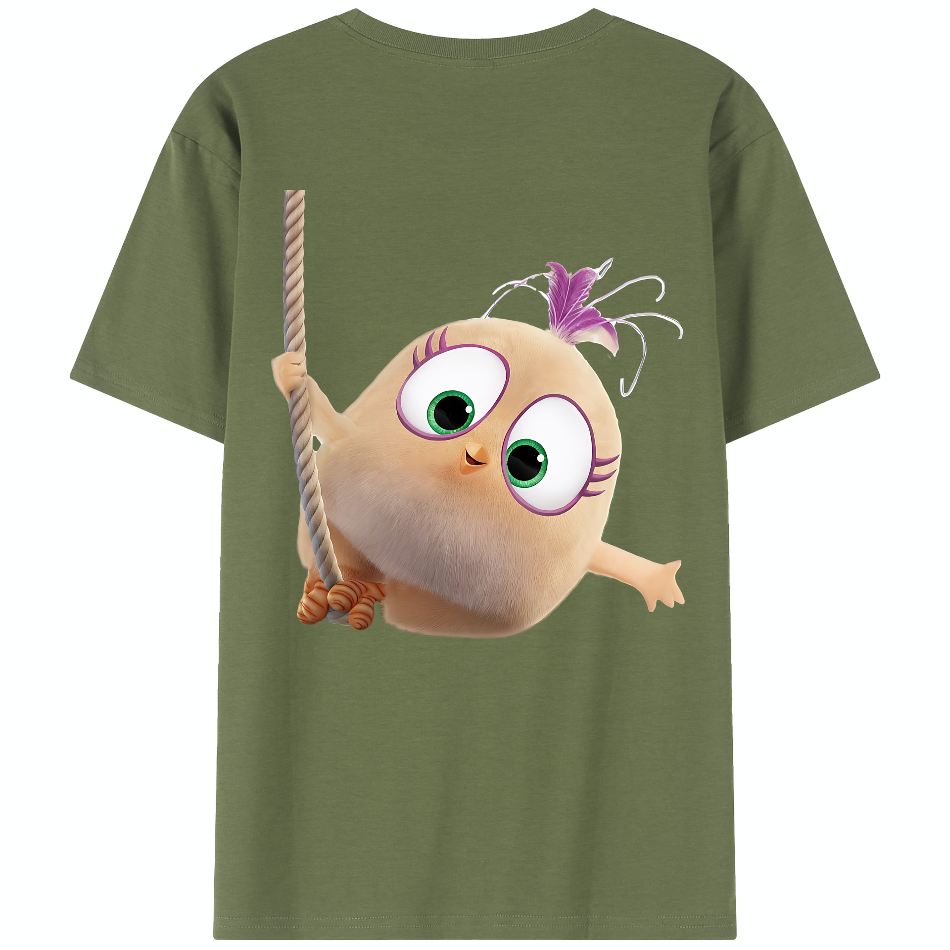 （画像用） Angry Birds アングリーバード 綿100％半袖Tシャツ（背面プリント）